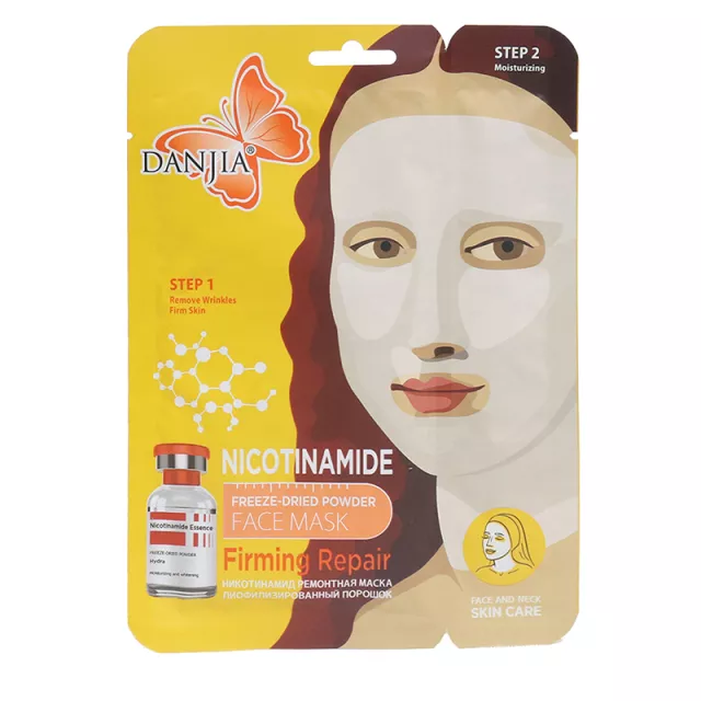 DANJIA  Маска тканевая для лица и шеи Freeze-Dried Powder NICOTINAMIDE Восстанавливающая НИКОТИНАМИД  (180)