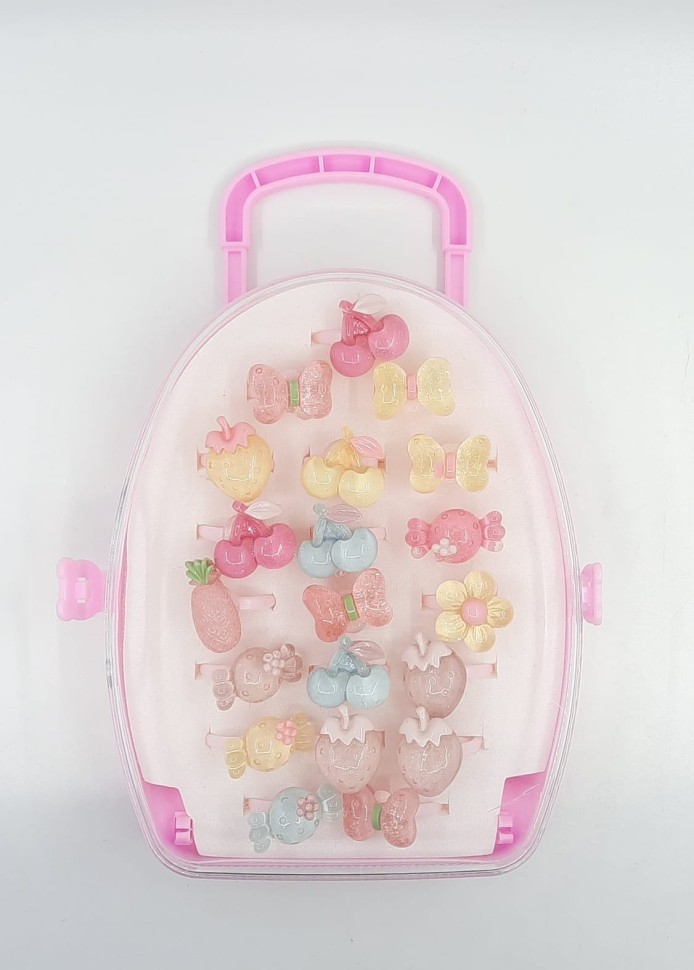 Кольца детские в чемоданчике № 4 20шт.(ТВ-1328) Цена указана за штуку!!!