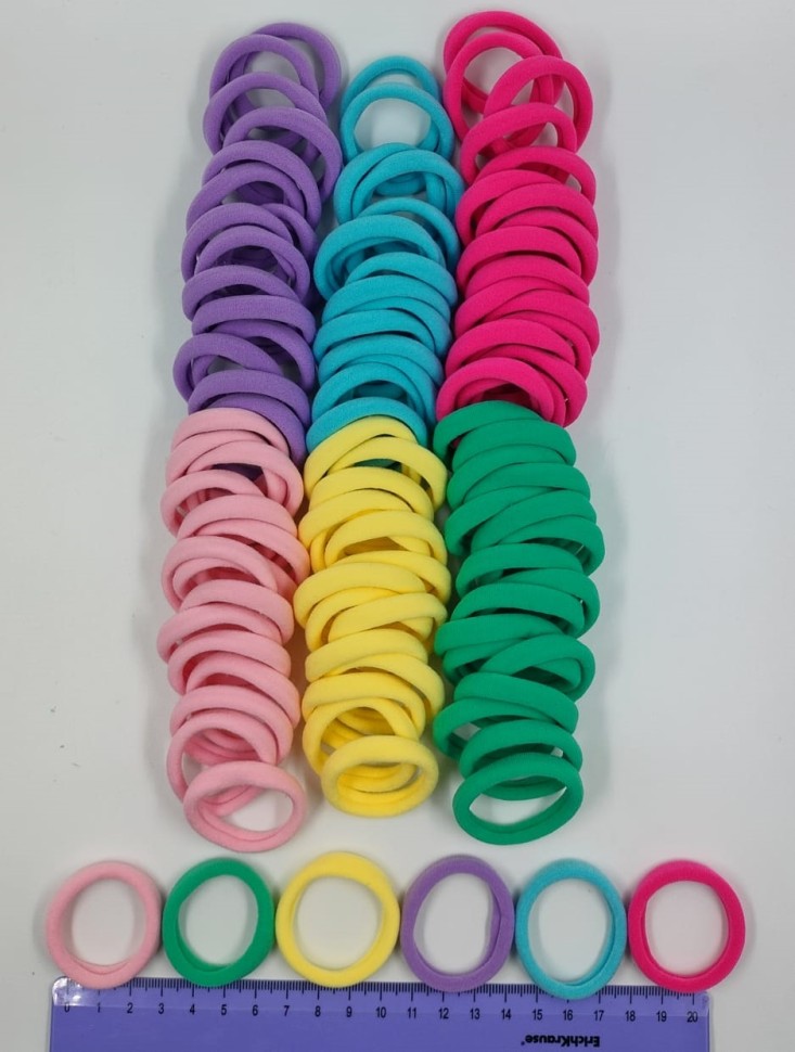 Резинки для волос "ОК" (100 штук) Разноцветные  (ТВ-7064)