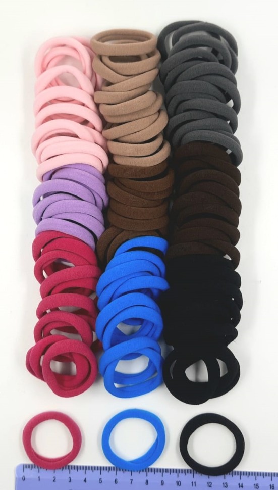 Резинки для волос "ОК" (100 штук) Разноцветные  (ТВ-7067)