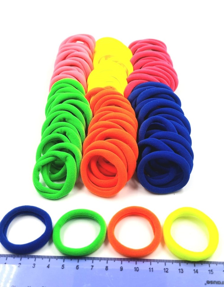Резинки для волос "ОК" (100 штук) Разноцветные  (ТВ-7068)