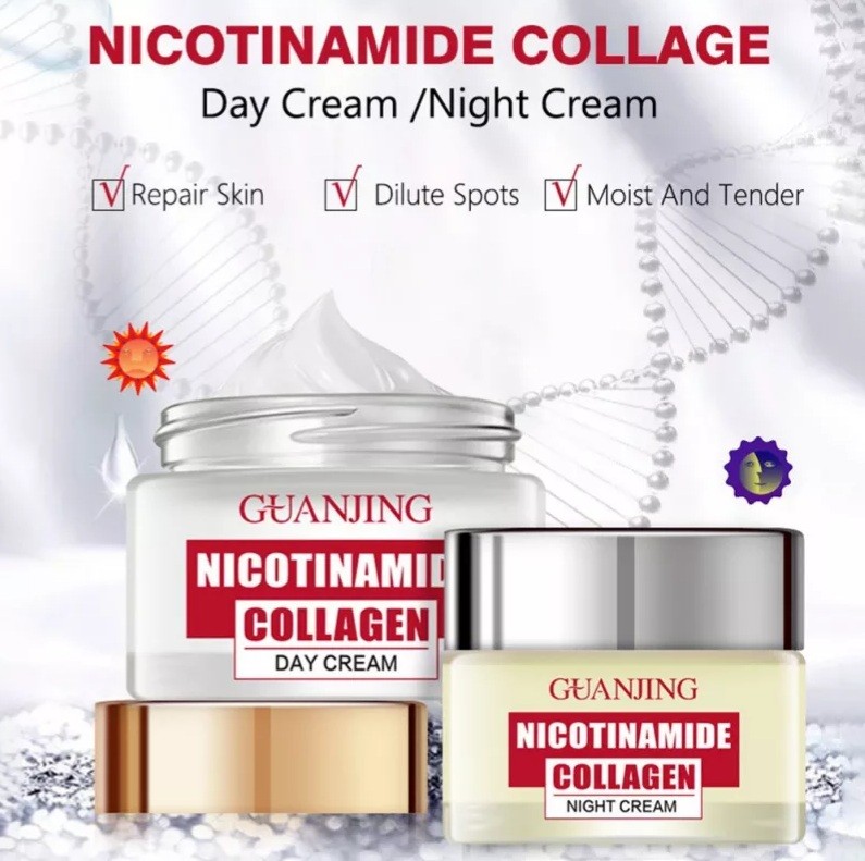 GUANJING  Крем для лица Ночной NICOTINAMIDE Collagen против морщин и пигментации  50мл  (GJ-81953)