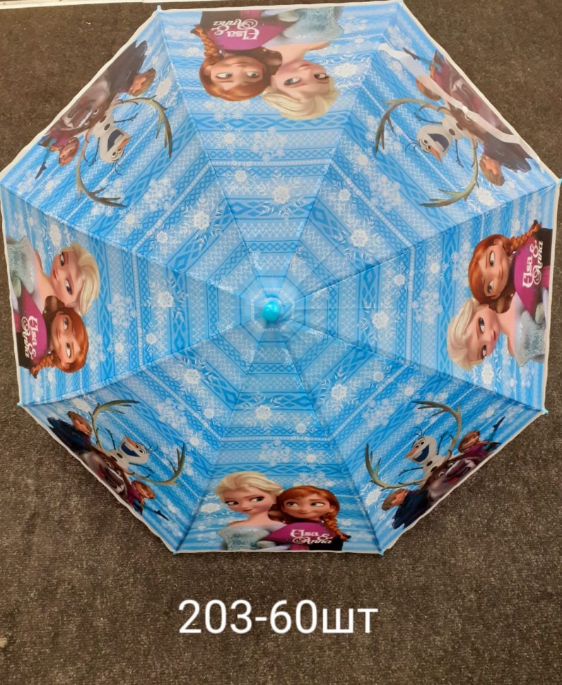 Детский зонт, 12 штук «Снеговик» в ассортименте. 203.