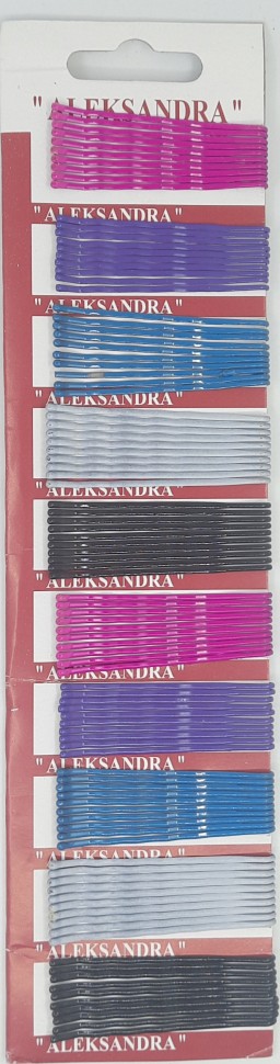 Невидимки для волос, 100 штук "Aleksandra" в ассортименте Цена указана за ленту!  