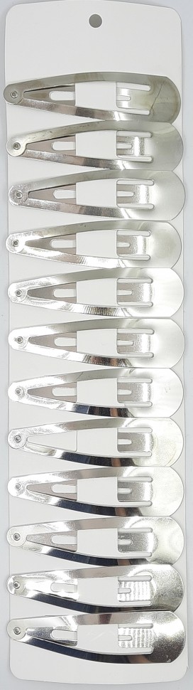 Клик-клак металл Серебро 12 штук на Листе  (ТВ-2986)  7 см. Цена за лист!!!