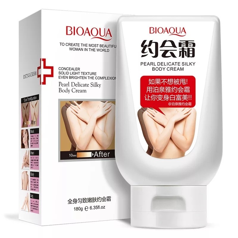 BIOAQUA  Крем - Консилер для лица и тела Pearl Delicate Silky "DATING Cream" Осветляющий Сияющий  180г  (BQY-2362)