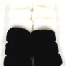 Резинки для волос "ОК" Черные / Белые  (12 штук)  (ТВ-7081)