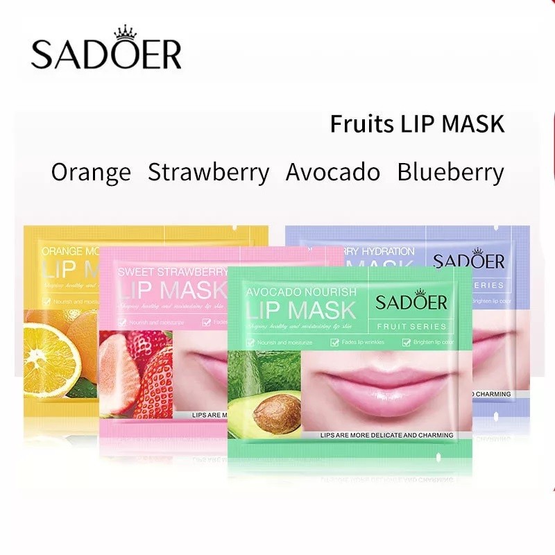 SADOER  Патчи для губ Fruit Series AVOCADO Nourish питательные с АВОКАДО  8г  (SD-93592)