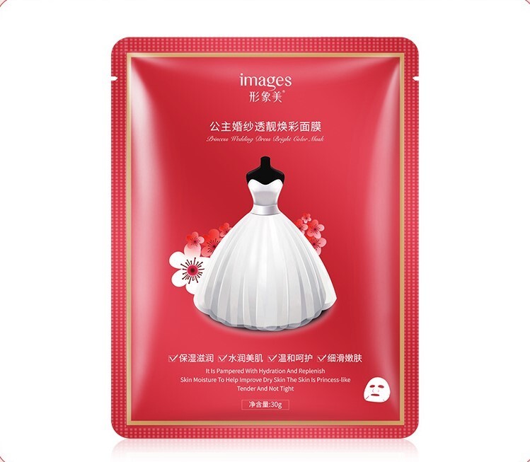 IMAGES  Маска - муляж для лица Princess Wedding Dress эффект сияния "Свадебное Платье Принцессы"  30г*10  (XXM-65833 / XXM-65826)