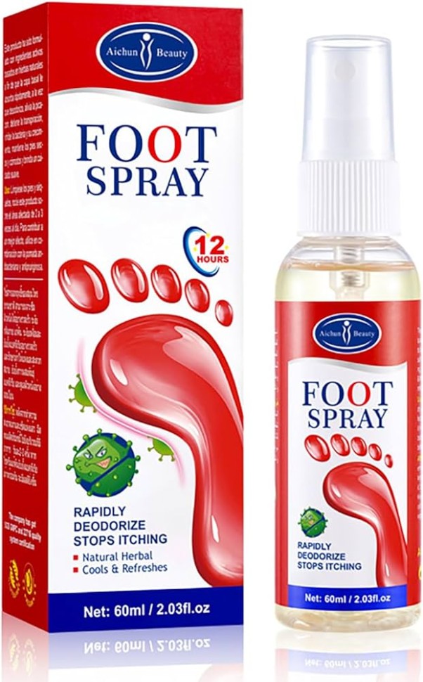 AICHUN BEAUTY  Спрей для ног FOOT Spray 12ч Антибактериальный, Дезодорирующий  60мл  (AC-2041)