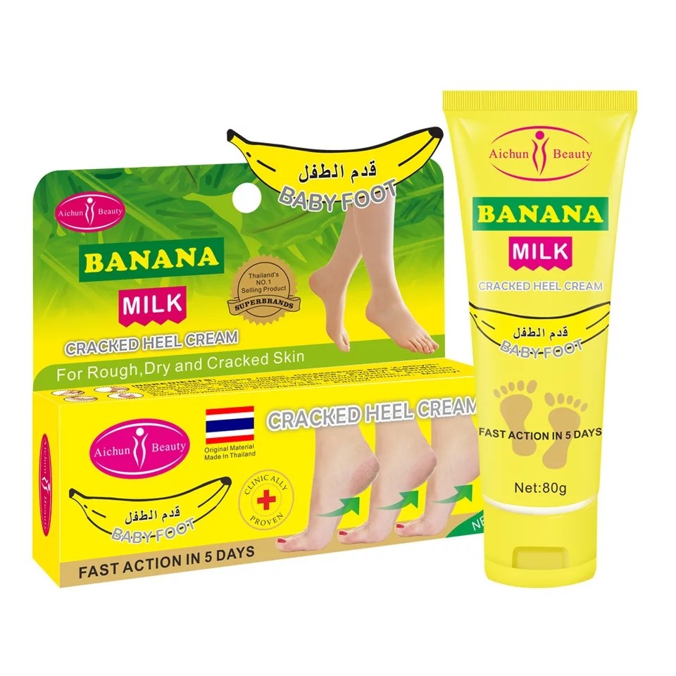 AICHUN BEAUTY  Крем для пяток BABY FOOT Banana Milk для очень сухой, потрескавшейся кожи  80г  (AC-229-1)