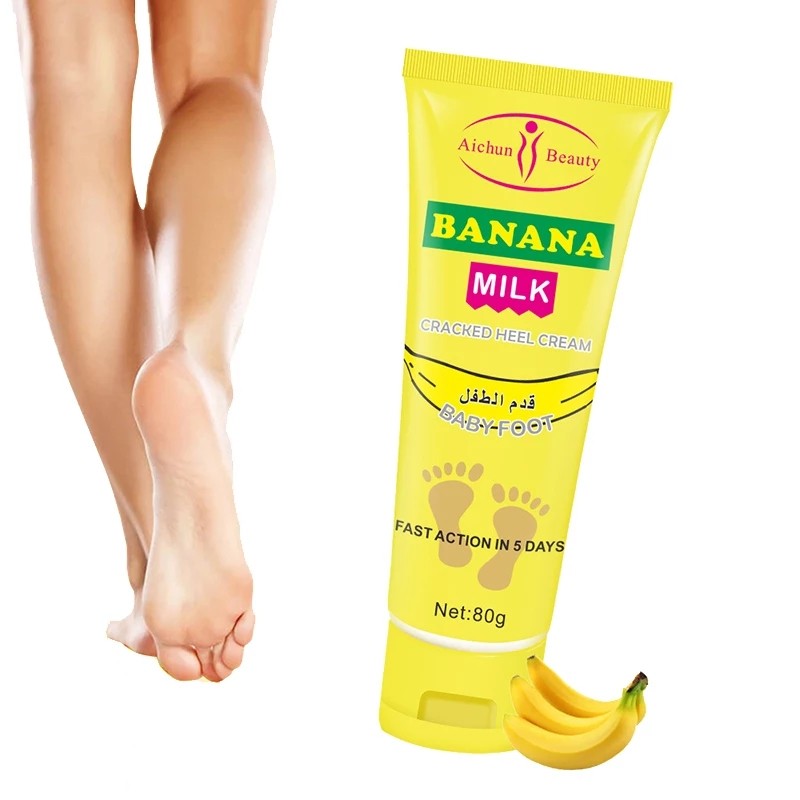 AICHUN BEAUTY  Крем для пяток BABY FOOT Banana Milk для очень сухой, потрескавшейся кожи  80г  (AC-229-1)