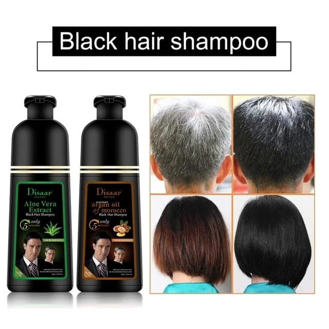 DISAAR  Шампунь Оттеночный ALOE VERA для Мужчин и Женщин ЧЕРНЫЙ (Black Hair)  400мл  (DS-51941)