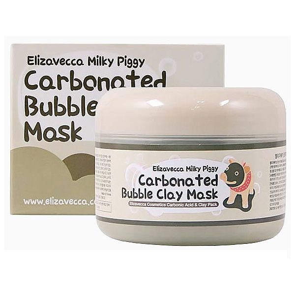 ELIZAVECCA  Маска для лица Milky Piggy CARBONATED BUBBLE Clay Глиняно - Пузырьковая  100г