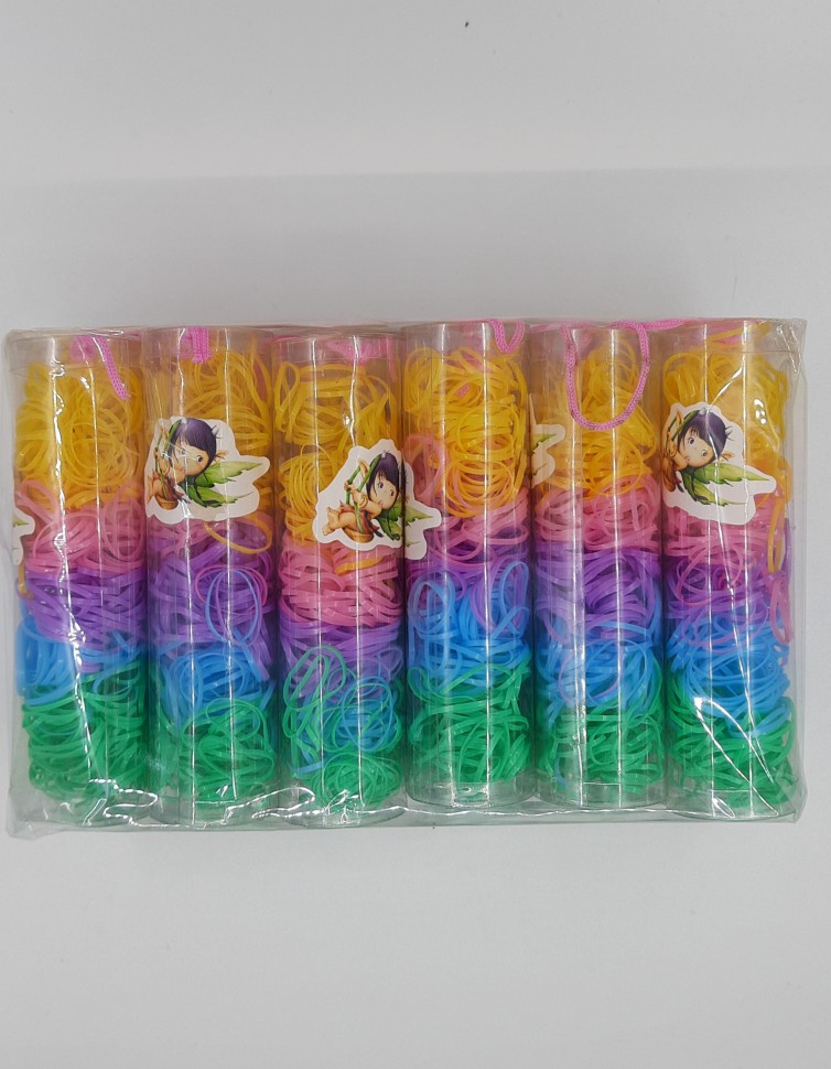 Резинка силиконовая в тубе Цветная (цена за упаковку - 12 туб)