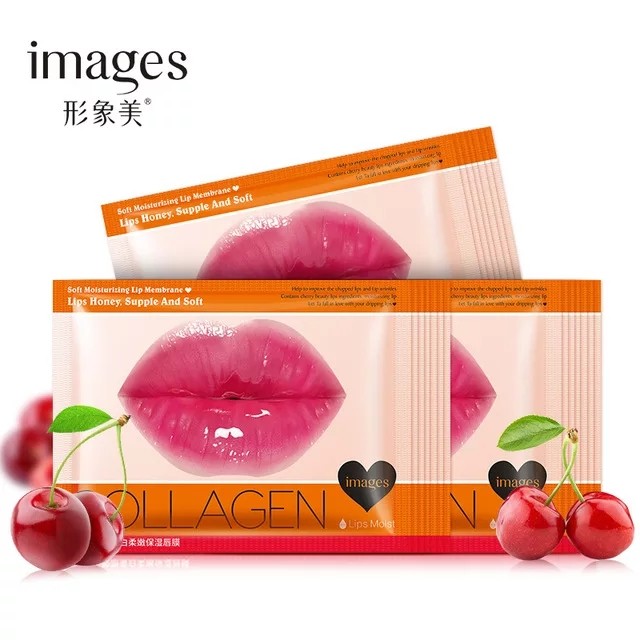 IMAGES  Патчи для губ COLLAGEN Lip Mask CHERRY с коллагеном ВИШНЯ  8г  (XXM-8347)