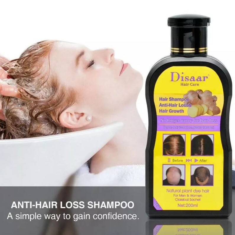 DISAAR  Шампунь ANTI - HAIR LOSS & Hair Growth + GINGER Против выпадения волос ИМБИРЬ  200мл  (DS-319-2)