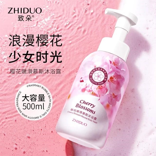 ZHIDUO  Пенка для душа MOUSSE Cherry Blossoms воздушная САКУРА  500мл  (ZD-91371)