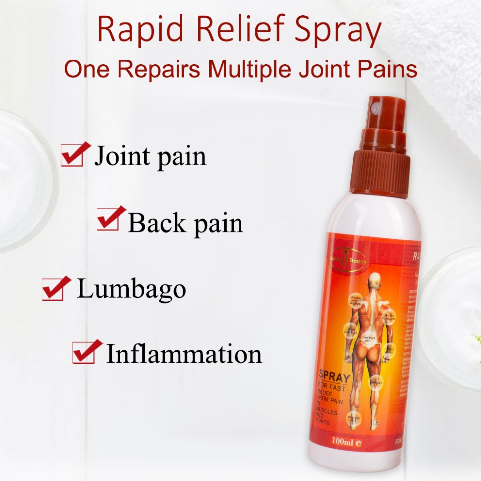AICHUN BEAUTY  Спрей для тела RAPID RELIEF Spray  От боли в мышцах и суставах (красный)  100мл  (AC-3065)