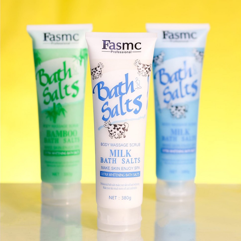 FASMC  Соль - скраб для тела Bath Salts MILK Blue голубая МОЛОЧНАЯ  380г  (FM-9006)