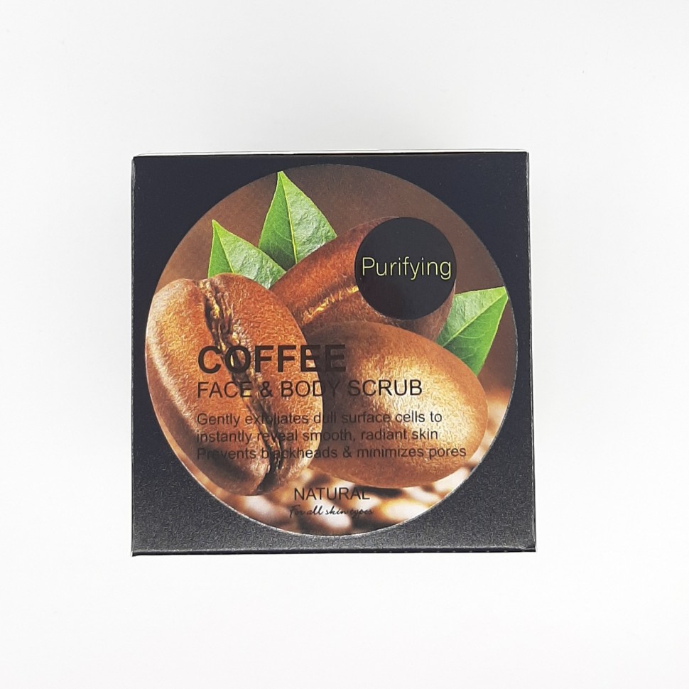 WOKALI  Скраб для лица и тела Natural Scrub COFFEE Укрепляющий КОФЕ  500мл  (WKL-693)