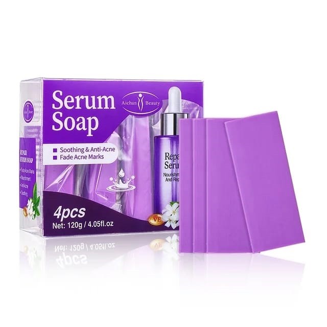 AICHUN BEAUTY  Мыло - Сыворотка для лица Serum Soap REPAIR Восстанавливающее, ВИТАМИН Е  (4 штуки * 30г)  (AC-3223)