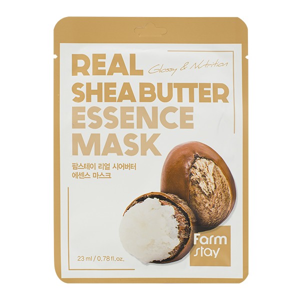 FARM STAY  Маска - муляж для лица Real SHEA BUTTER Glossy & Nutrition МАСЛО ШИ  23мл