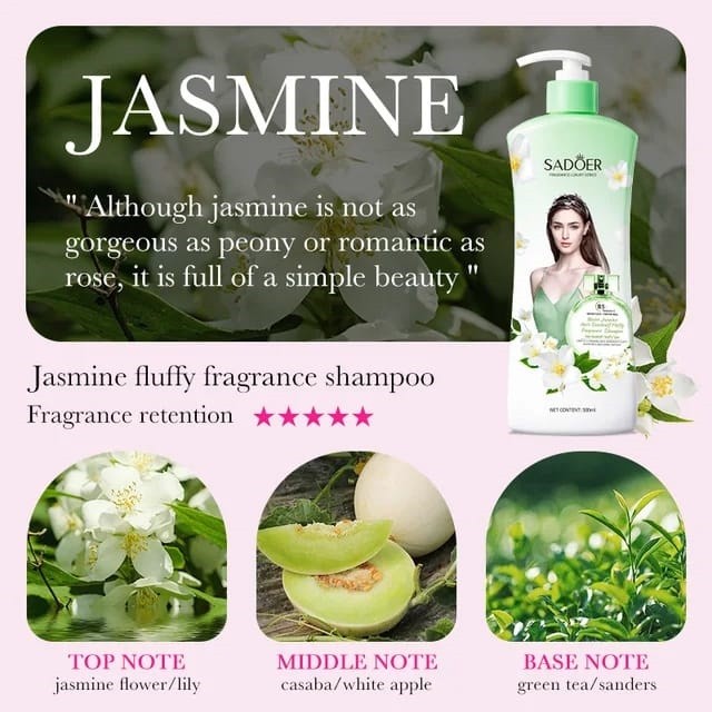 SADOER  Шампунь Fragrance JASMINE Парфюмированный Водяной ЖАСМИН от перхоти  500мл  (SD49048)