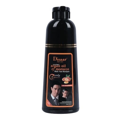 DISAAR  Шампунь Оттеночный ARGAN OIL of Morocco для Мужчин и Женщин ЧЕРНЫЙ (Black Hair)  400мл  (DS-51942)