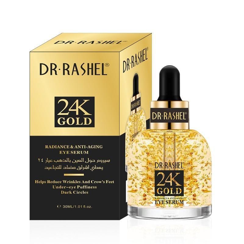 DR.RASHEL  Сыворотка для глаз 24К GOLD Антивозрастная Сияние кожи  30мл  (DRL-1480)