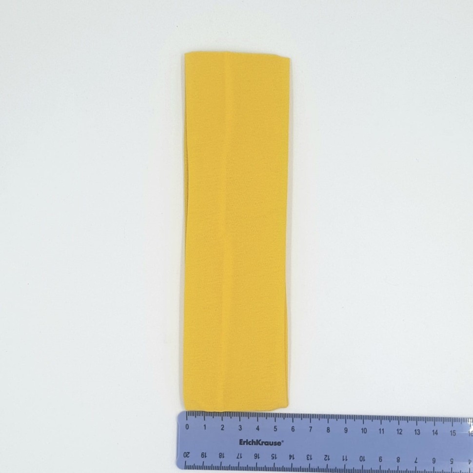 Повязка на голову тканевая 6см  (желтая)  (ТВ-3565)   К12