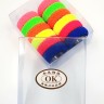 Резинки для волос "ОК" в Коробочке  Разноцветные Яркие  (12 штук)  (ТВ-7089)