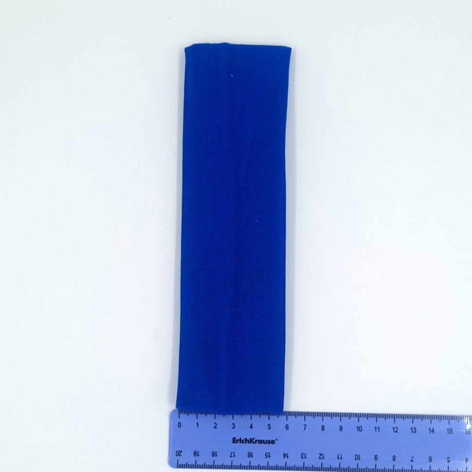 Повязка на голову тканевая 6см  (синяя)  (ТВ-3562)   К12