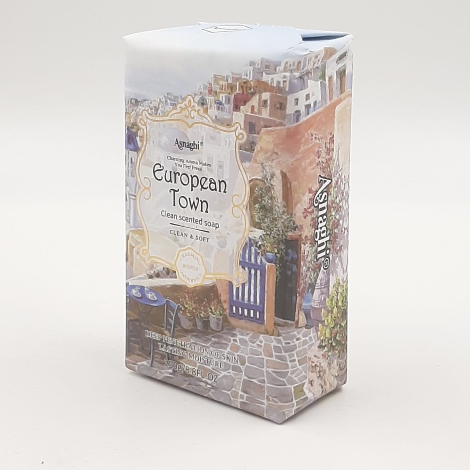 ASNAGHI  Мыло для тела EUROPEAN TOWN Clean scented  250г  (А-035)  (ТВ-7217)