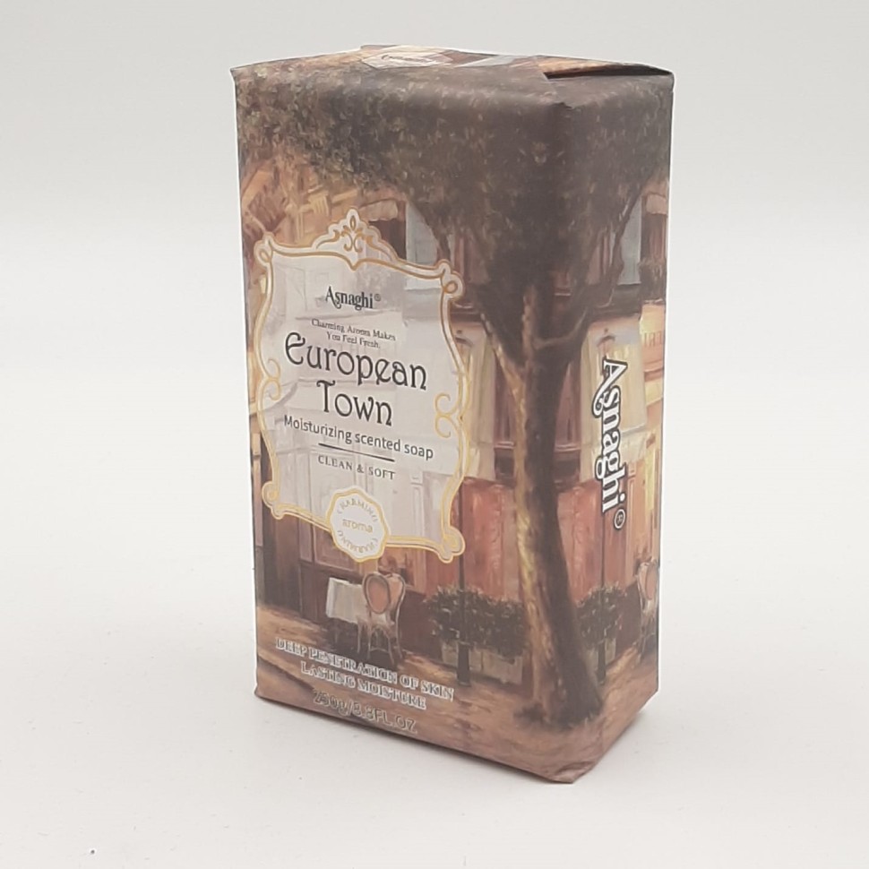 ASNAGHI  Мыло для тела EUROPEAN TOWN Moisturizing scented  250г  (А-036)  (ТВ-7223)