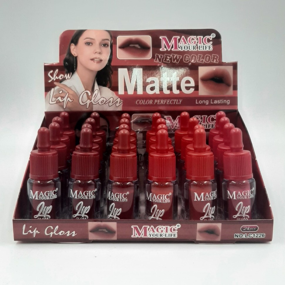MAGIC Your Life  Тинт для Губ с кисточкой MATTE Lip Gloss Матовый  (LC-1226)  (ТВ-7479)   К24